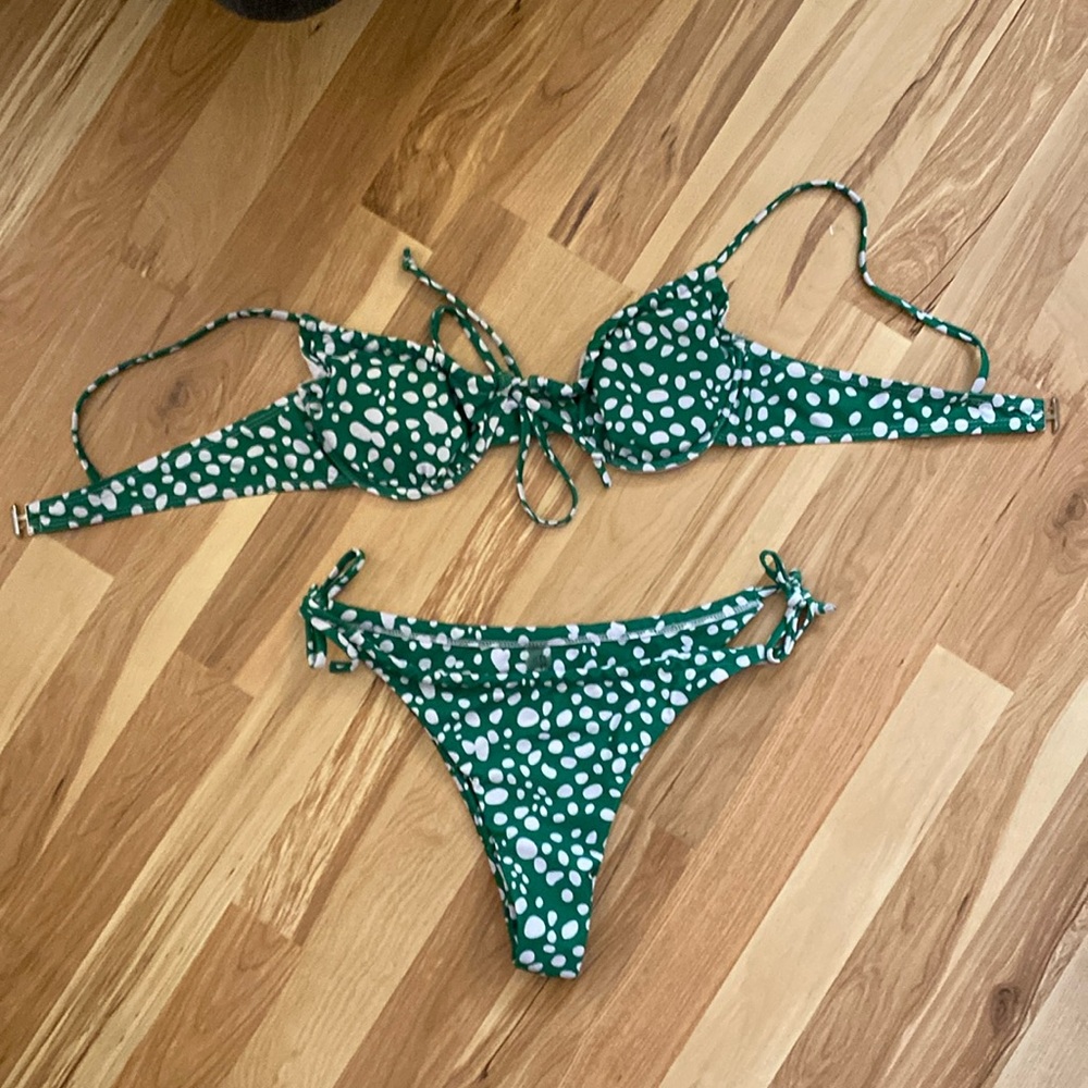 shein polka dot suit